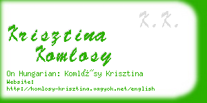 krisztina komlosy business card